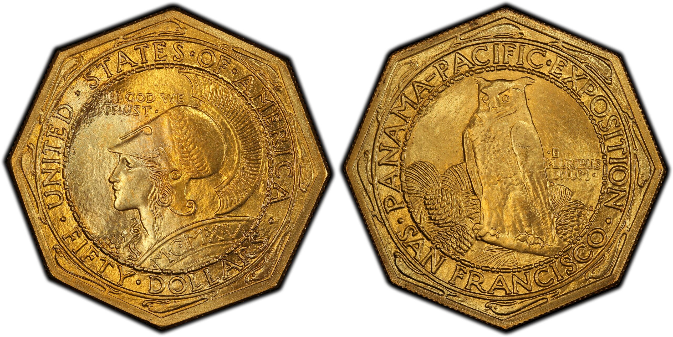 1915 Panama-Pacific Octagonal Gold Coin