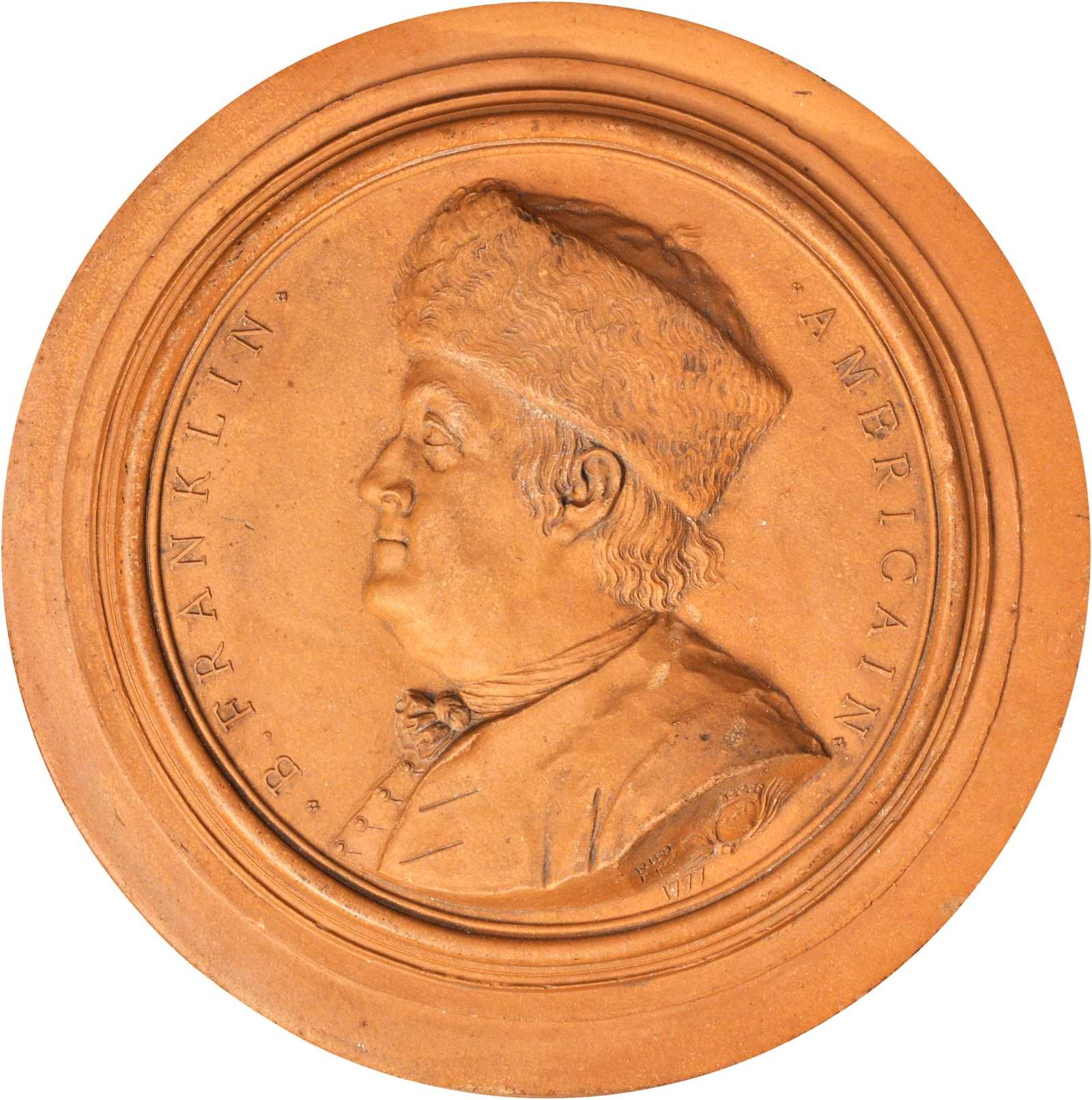 Benjamin Franklin Terracotta Medallion