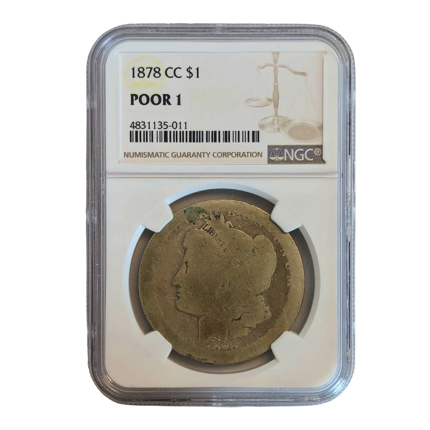 The 1878-CC $1 Poor 1 NGC